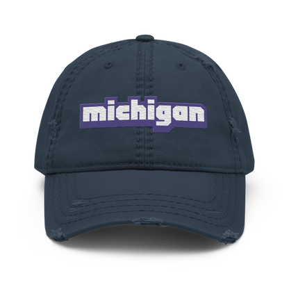 'Michigan' Distressed Dad Hat | Livestreaming Parody