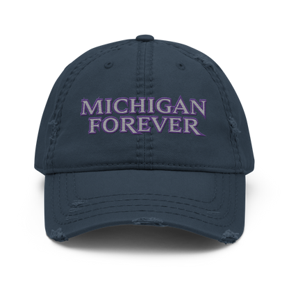 'Michigan Forever' Distressed Dad Hat | African Cat Parody