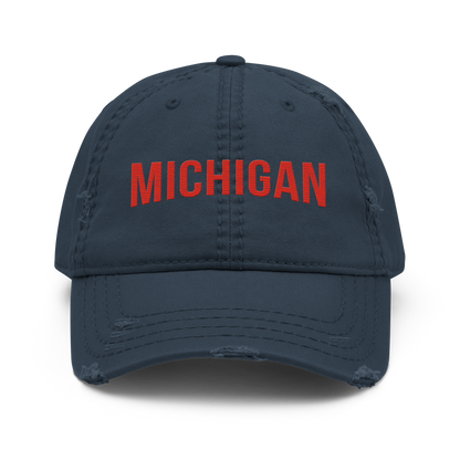 'Michigan' Distressed Dad Hat | Streaming Parody