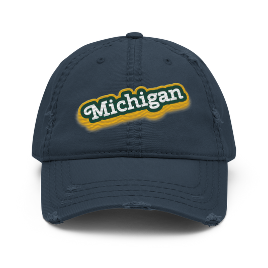 'Michigan' Distressed Dad Hat | Ginger Pop Parody