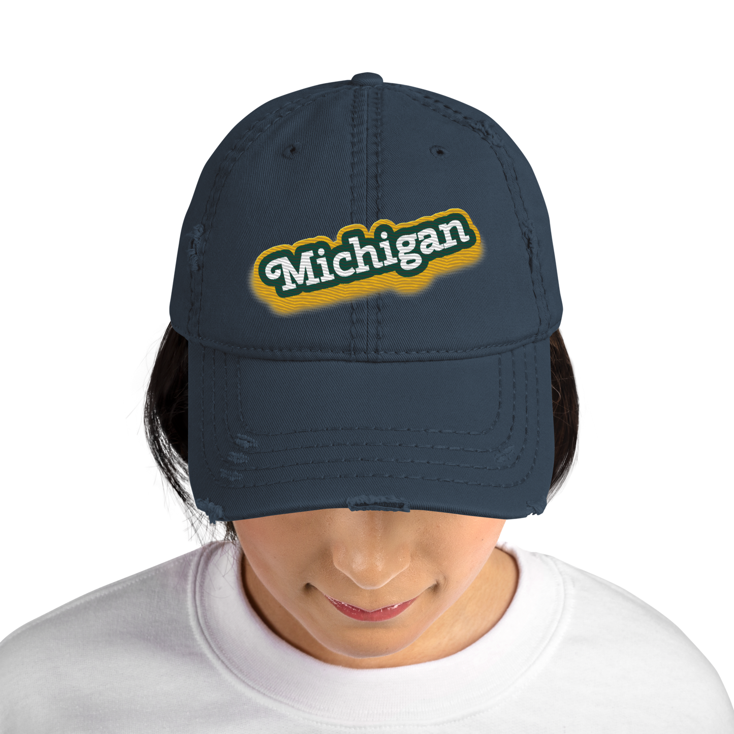 'Michigan' Distressed Dad Hat | Ginger Pop Parody