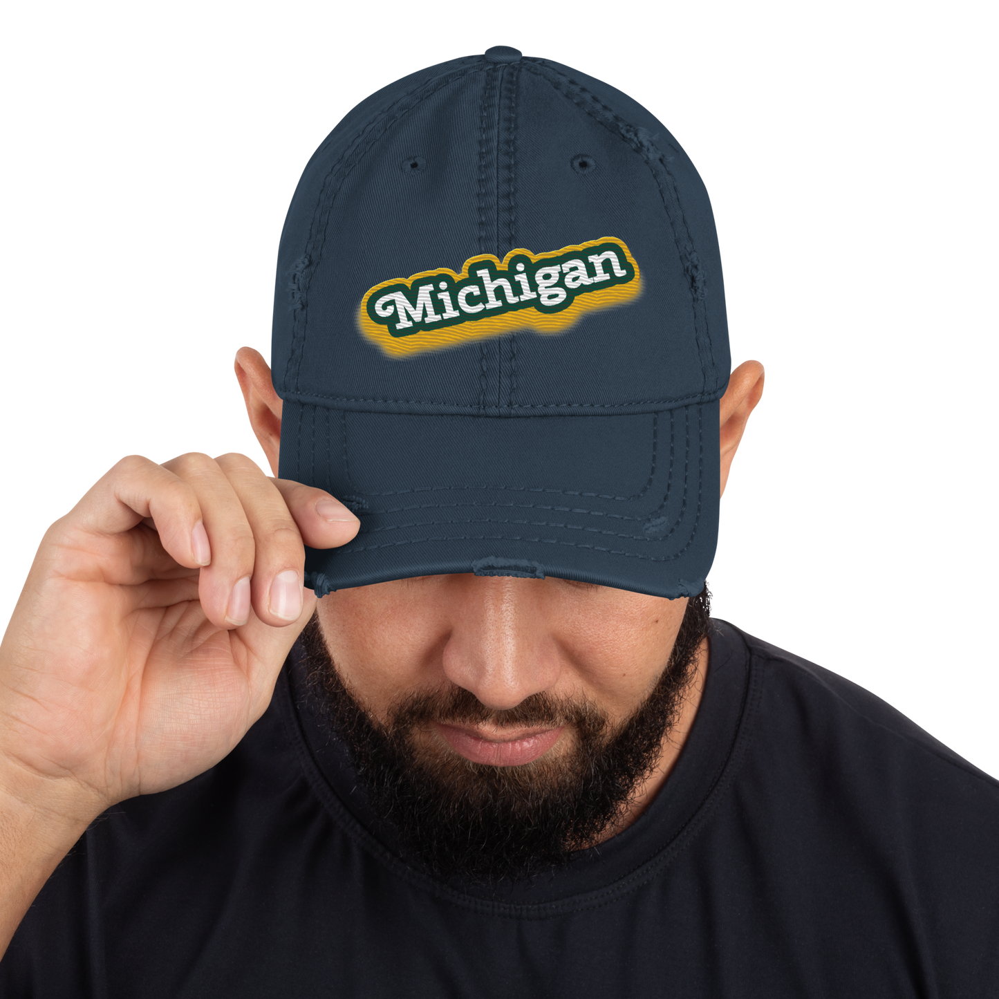 'Michigan' Distressed Dad Hat | Ginger Pop Parody