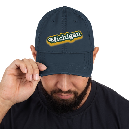 'Michigan' Distressed Dad Hat | Ginger Pop Parody