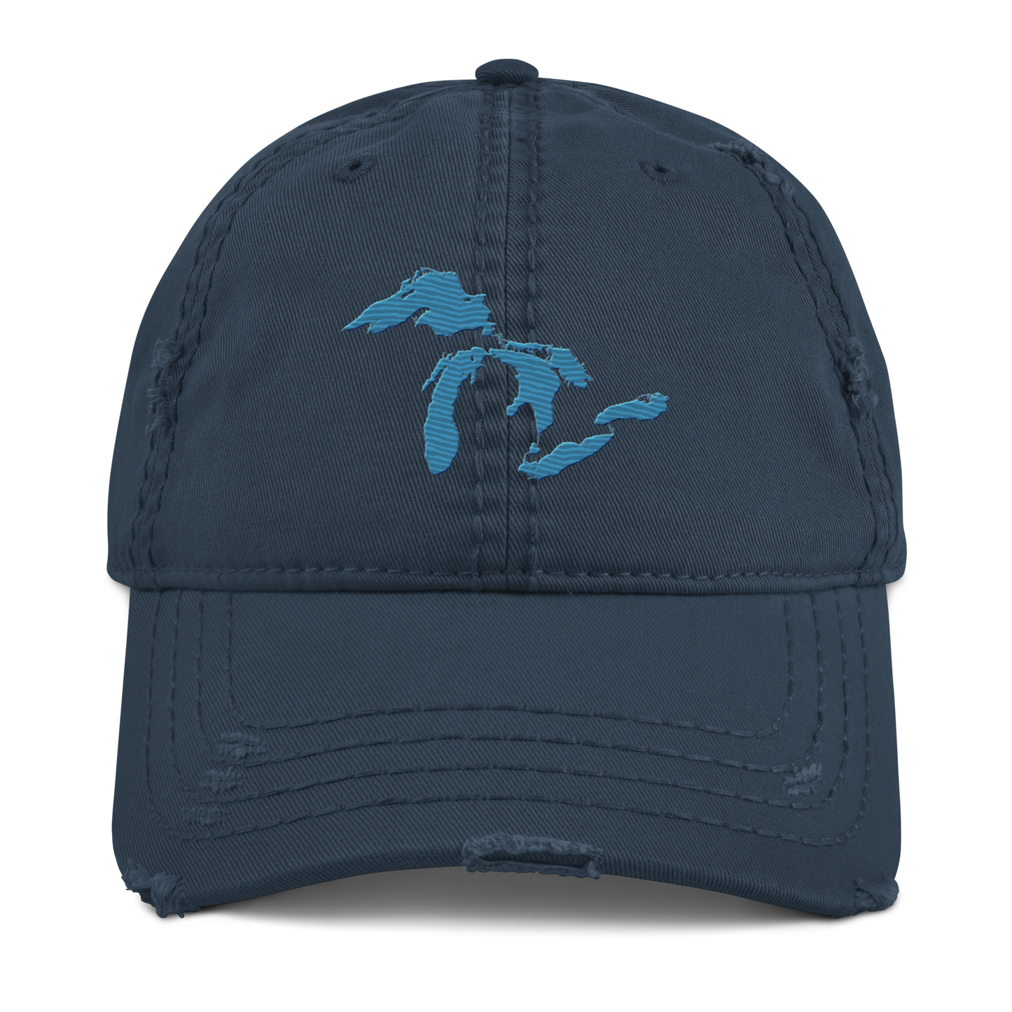 Great Lakes Distressed Dad Hat | Traverse Blue