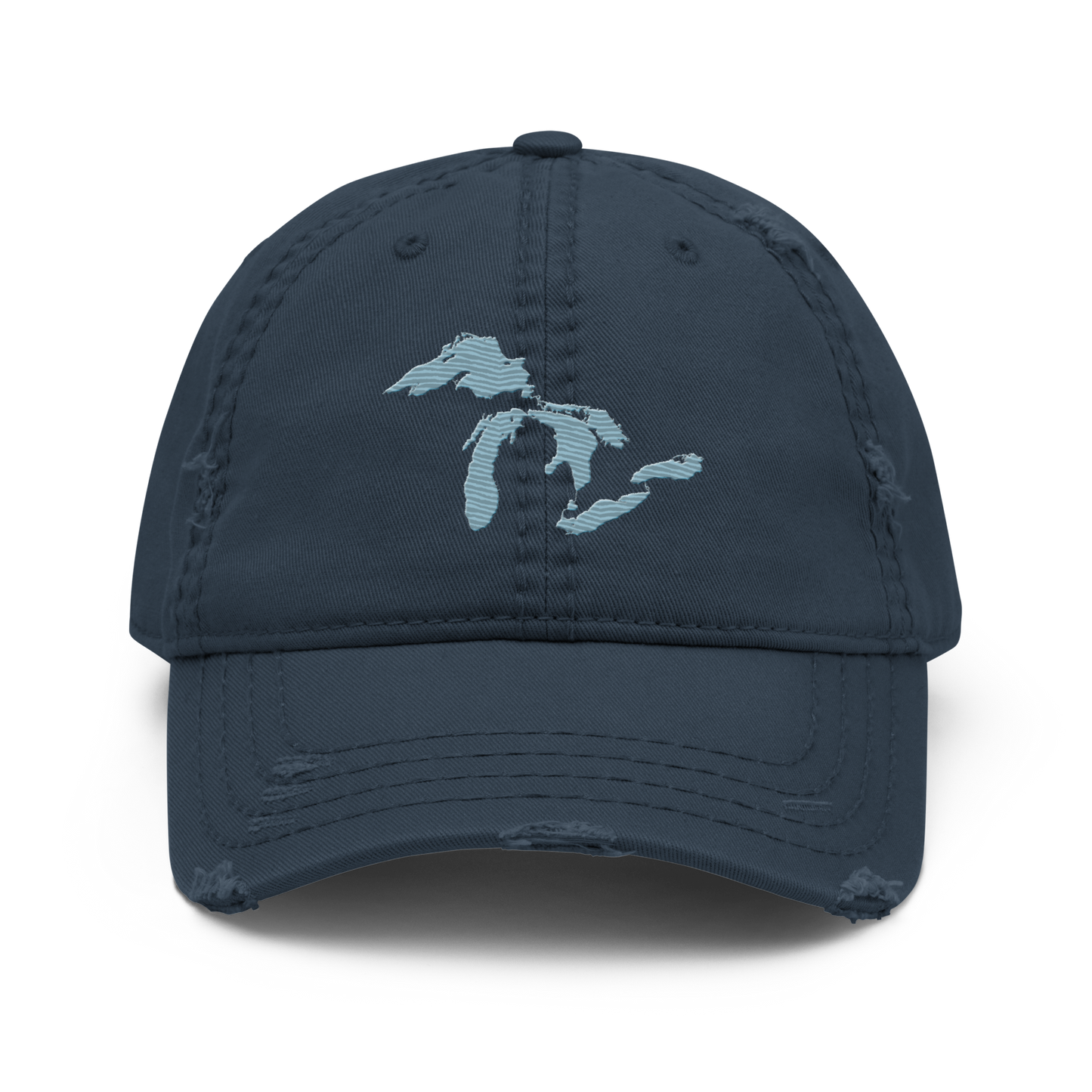 Great Lakes Distressed Dad Hat | Opal Blue