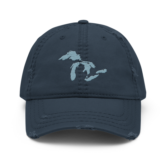 Great Lakes Distressed Dad Hat | Opal Blue