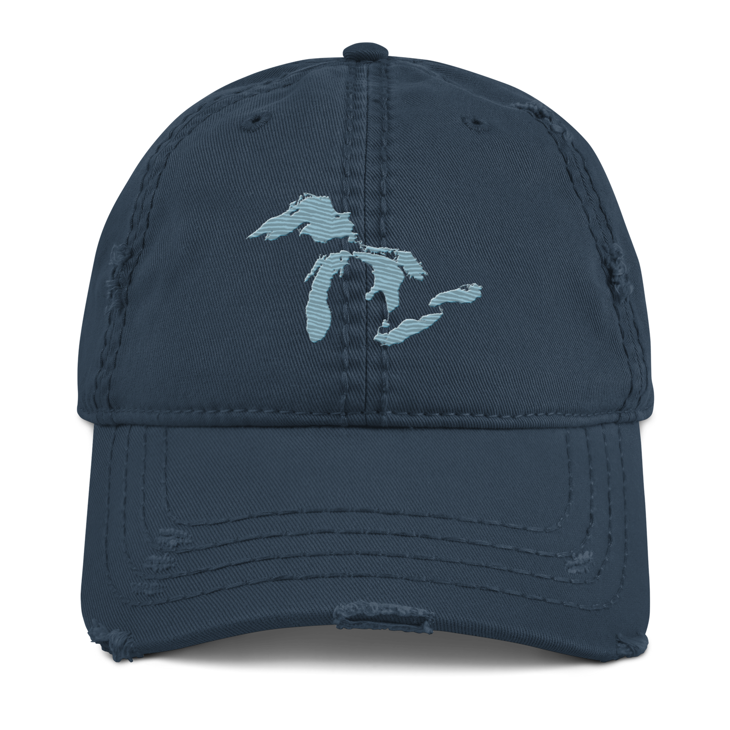 Great Lakes Distressed Dad Hat | Opal Blue