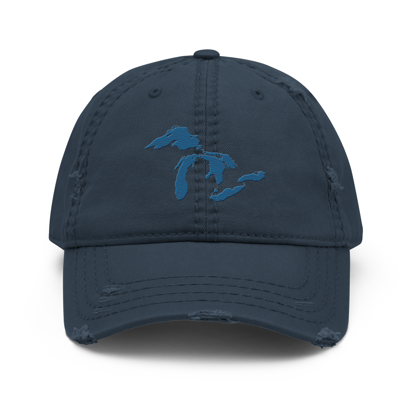 Great Lakes Distressed Dad Hat | Blueberry