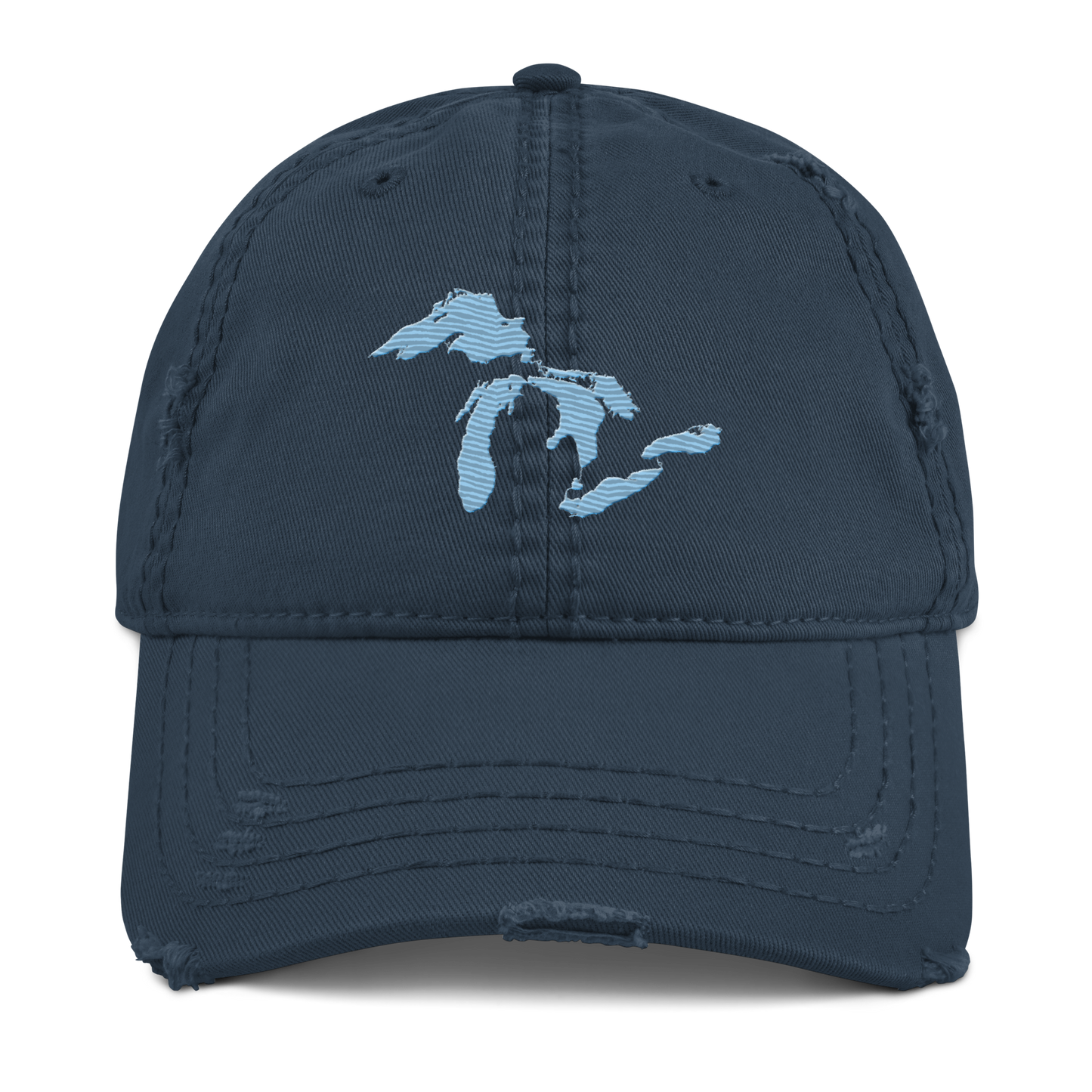 Great Lakes Distressed Dad Hat | Romulus Blue