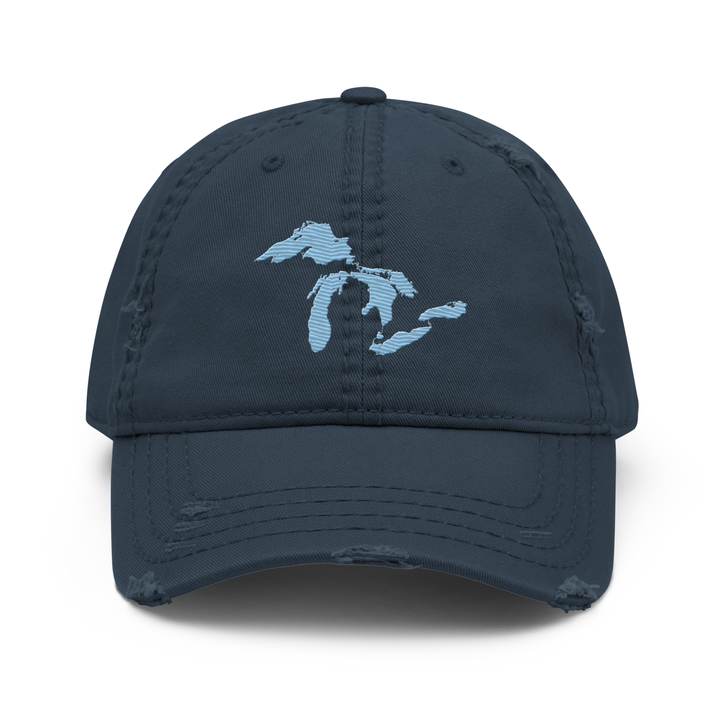 Great Lakes Distressed Dad Hat | Romulus Blue