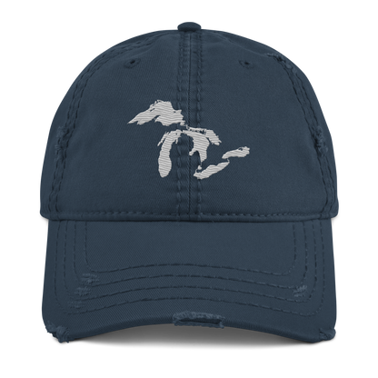 Great Lakes Distressed Dad Hat | Platinum