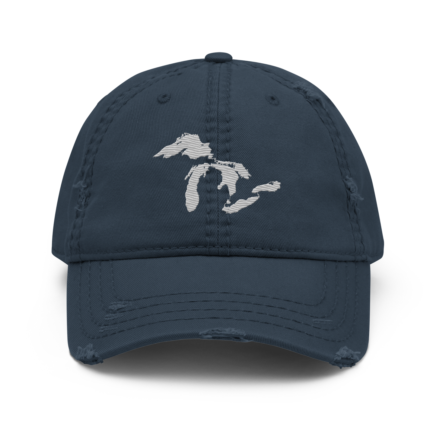 Great Lakes Distressed Dad Hat | Platinum