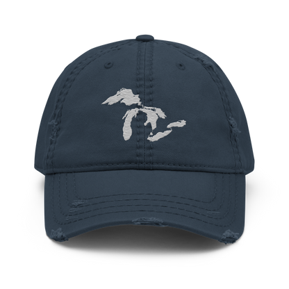 Great Lakes Distressed Dad Hat | Platinum