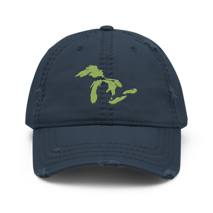 Great Lakes Distressed Dad Hat | Gooseberry Green