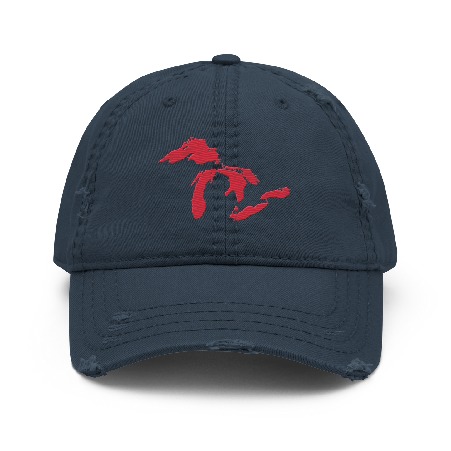 Great Lakes Distressed Dad Hat | Lighthouse Red