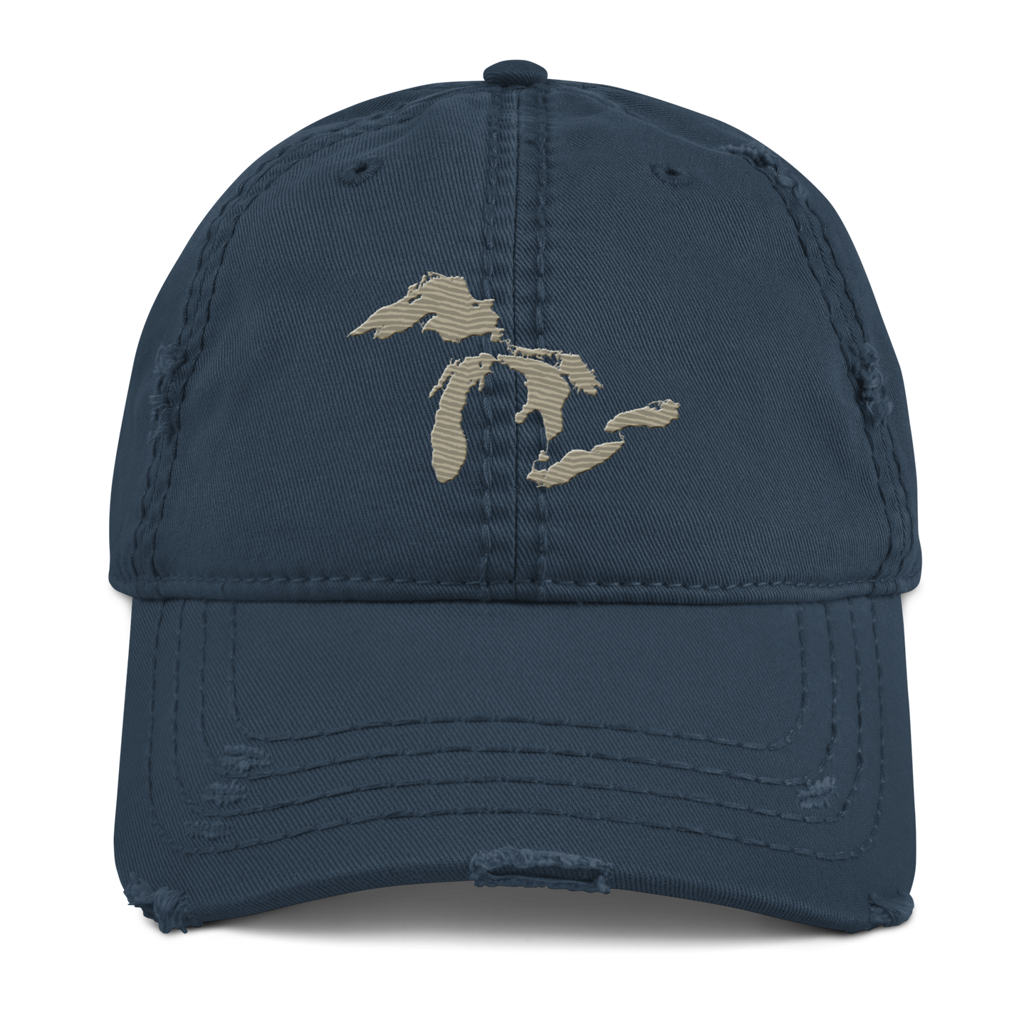 Great Lakes Distressed Dad Hat | Petoskey Beige