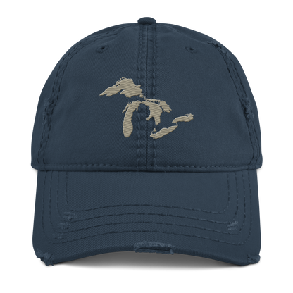 Great Lakes Distressed Dad Hat | Petoskey Beige