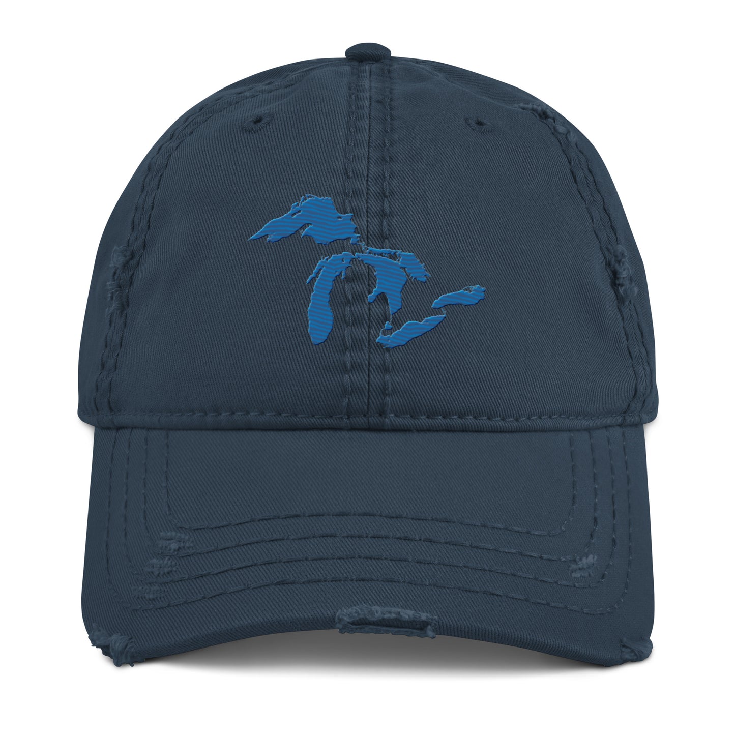 Great Lakes Distressed Dad Hat | Azure