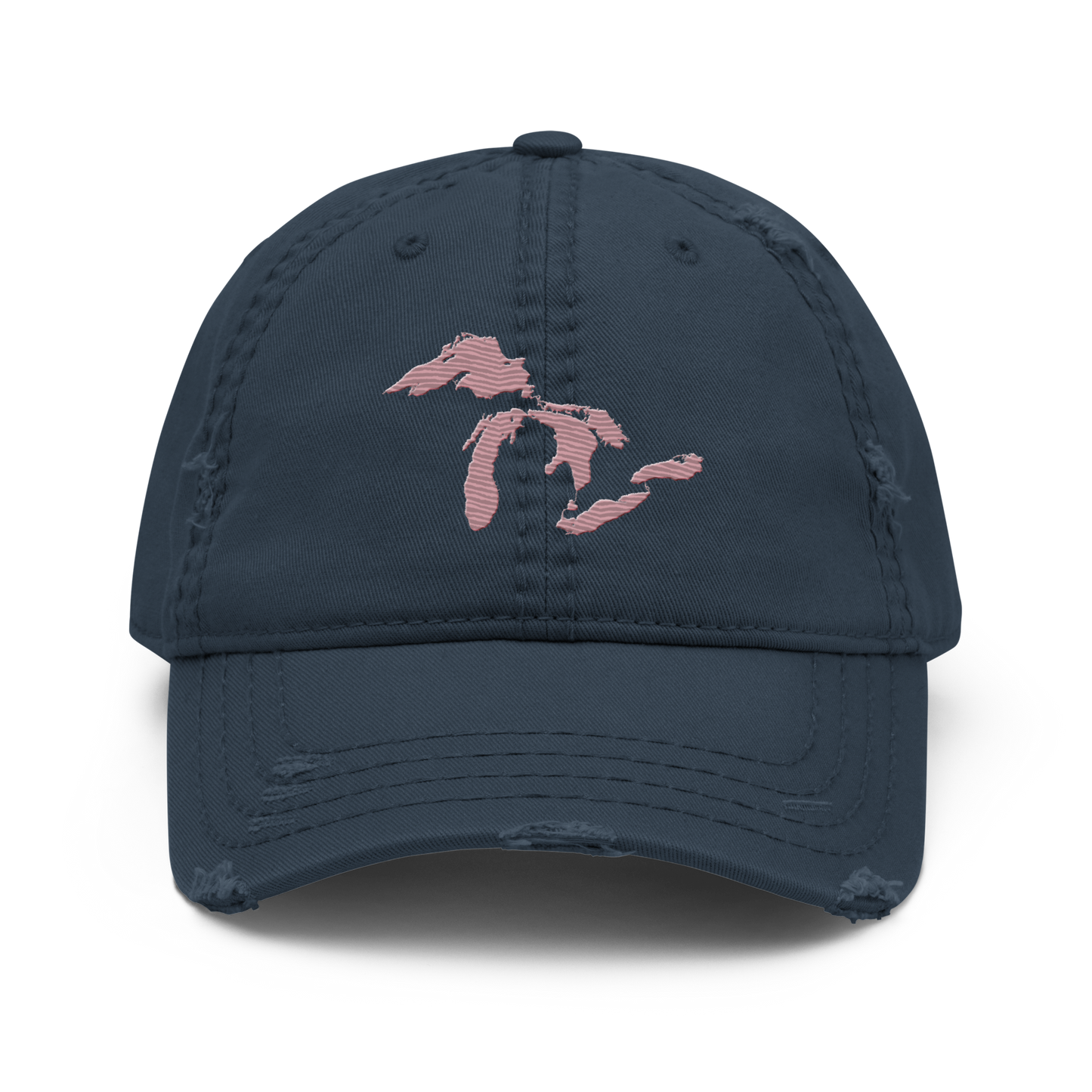 Great Lakes Distressed Dad Hat | Cherry Blossom Pink