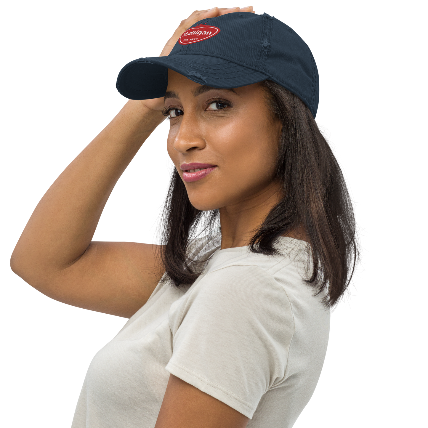 'Michigan EST. 1837' Distressed Dad Hat | Local Sodapop Parody