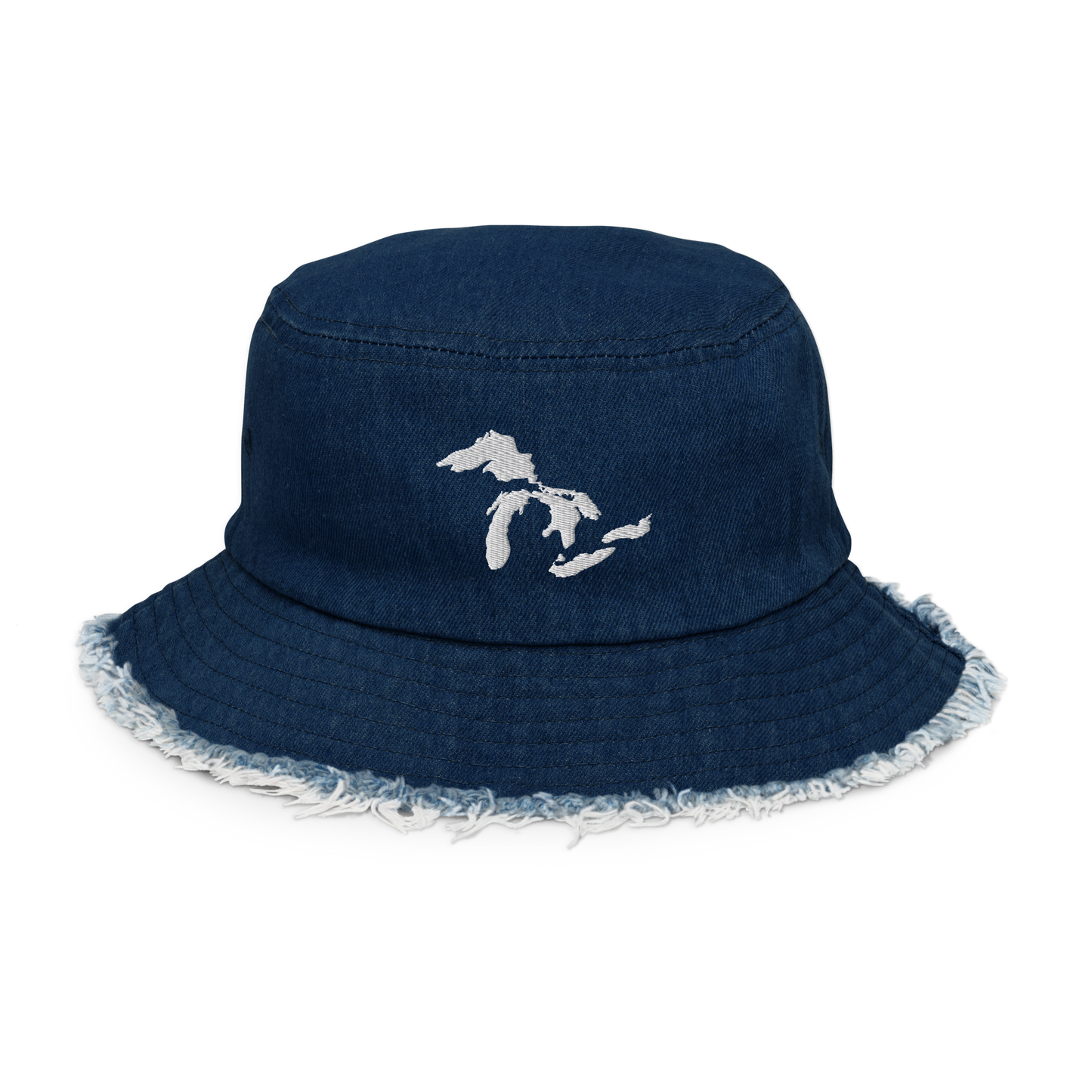 Great Lakes Distressed Denim Bucket Hat