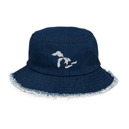 Great Lakes Distressed Denim Bucket Hat