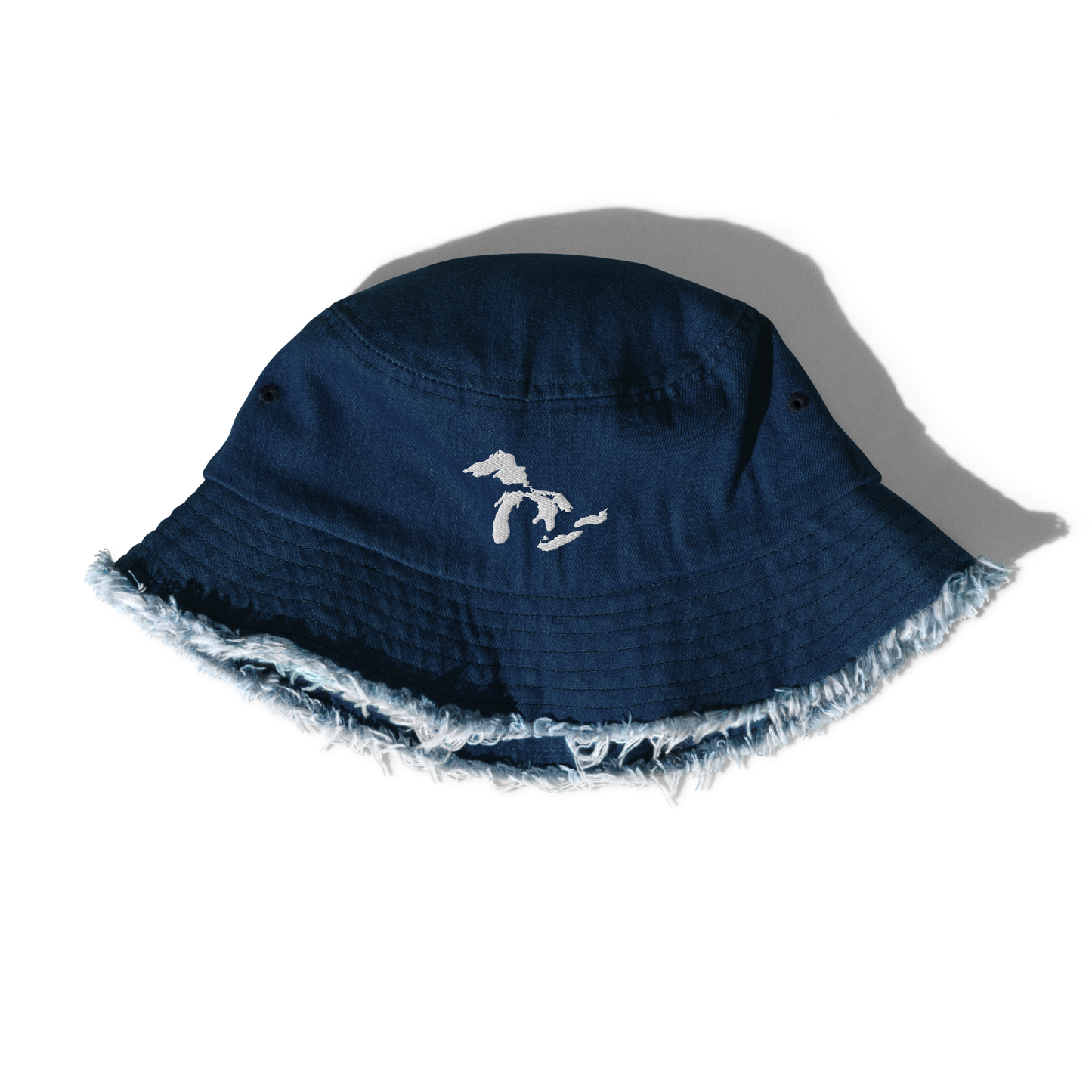 Great Lakes Distressed Denim Bucket Hat