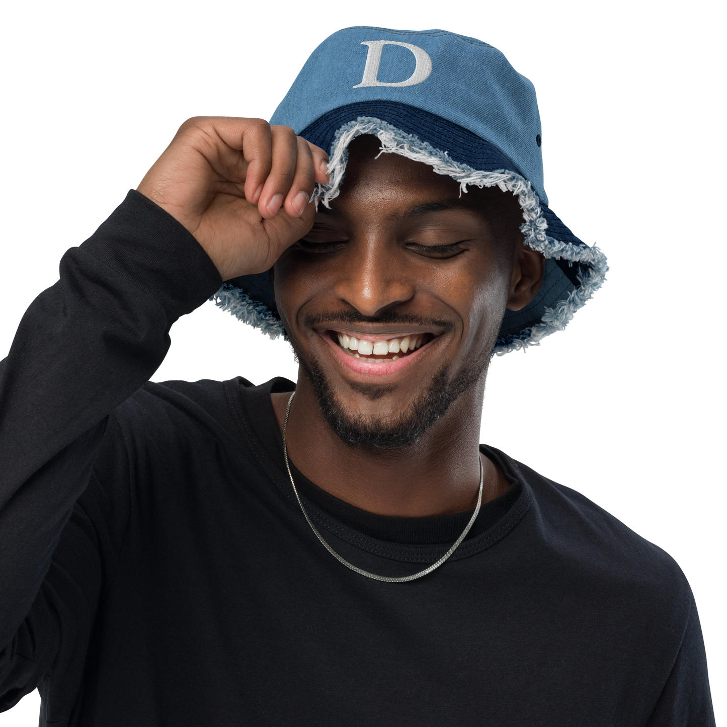 Detroit 'Old French D' Distressed Denim Hat