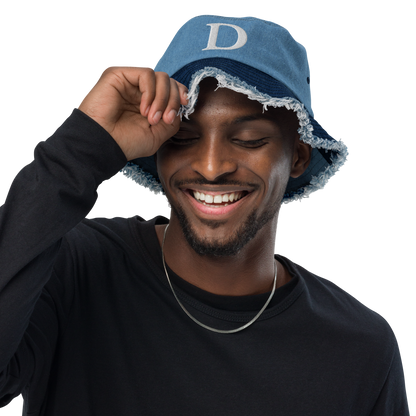 Detroit 'Old French D' Distressed Denim Hat