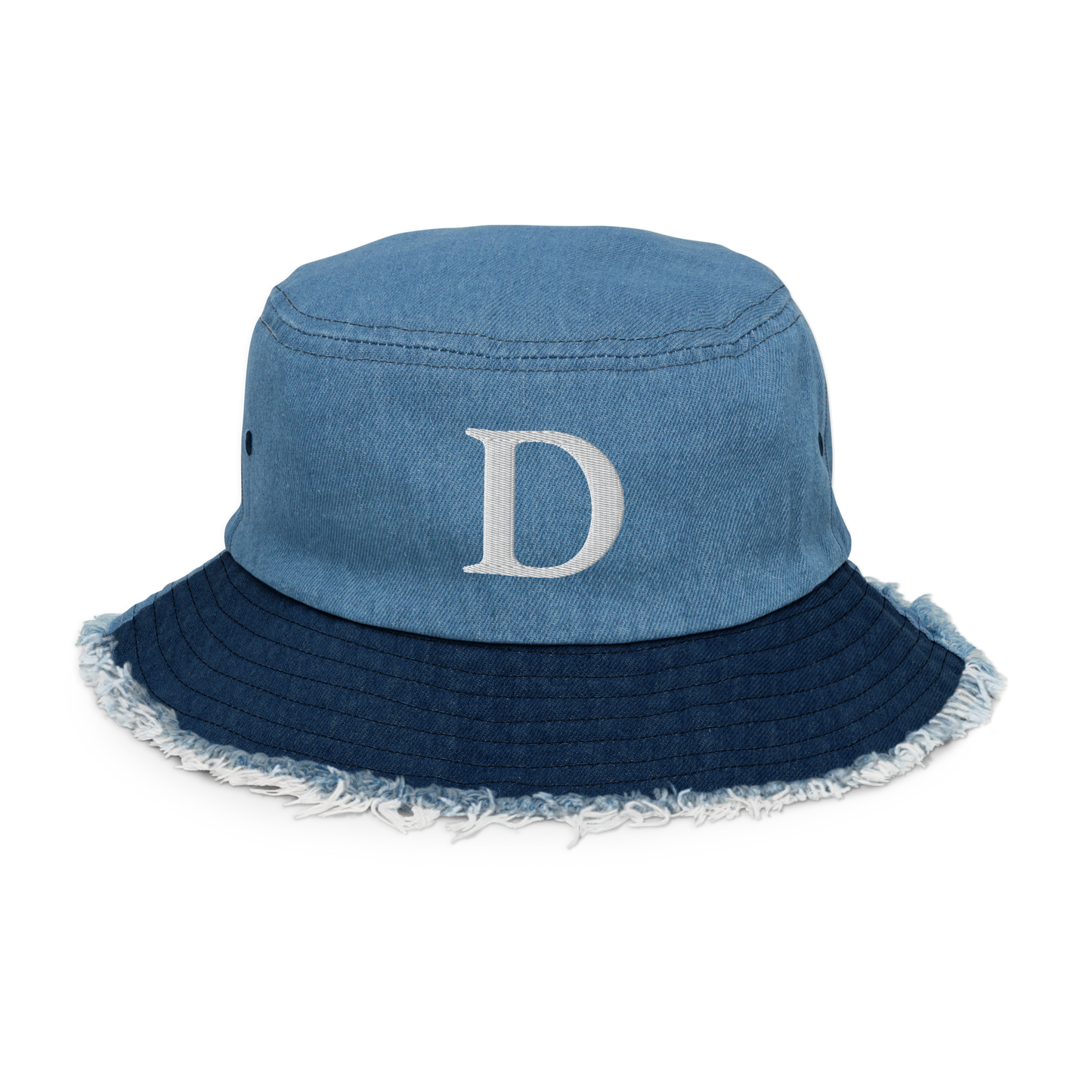 Detroit 'Old French D' Distressed Denim Hat