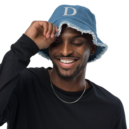 Detroit 'Old French D' Distressed Denim Hat