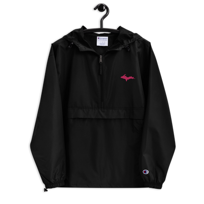 Upper Peninsula Packable Wind & Rain Jacket (w/ Pink UP Outline)