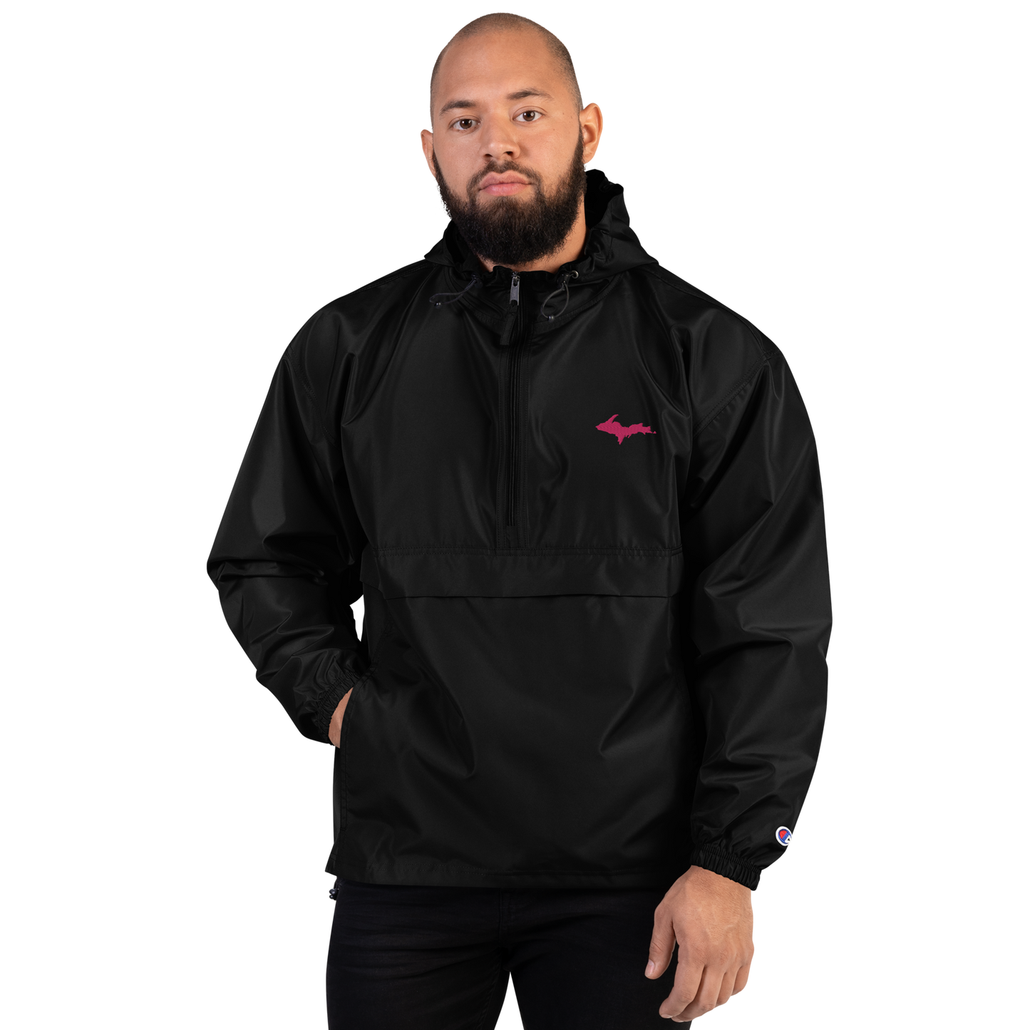 Upper Peninsula Packable Wind & Rain Jacket (w/ Pink UP Outline)