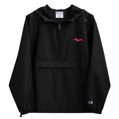 Upper Peninsula Packable Wind & Rain Jacket (w/ Pink UP Outline)