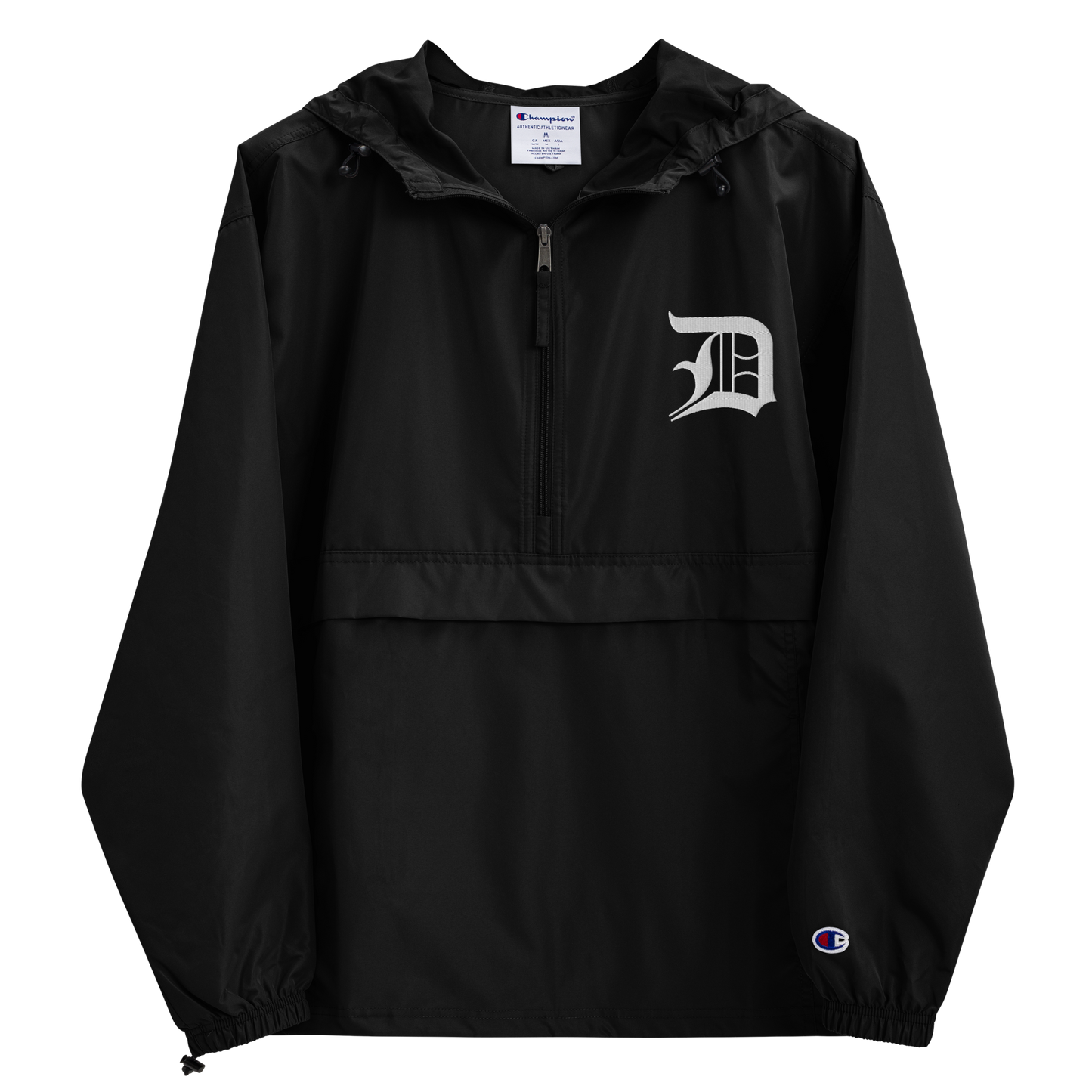 Detroit 'Old English D' Packable Wind & Rain Jacket