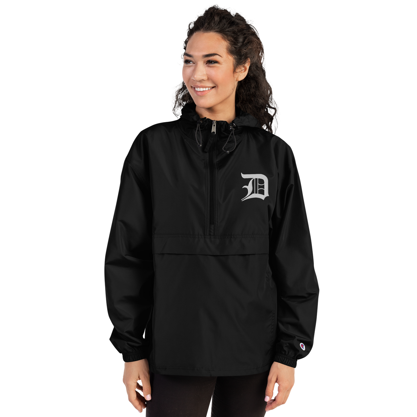 Detroit 'Old English D' Packable Wind & Rain Jacket