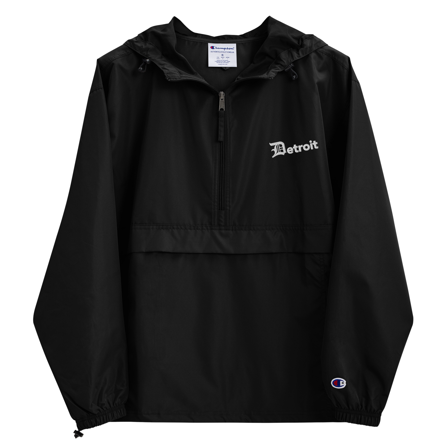 'Detroit' Packable Wind & Rain Jacket (w/ Old English 'D')