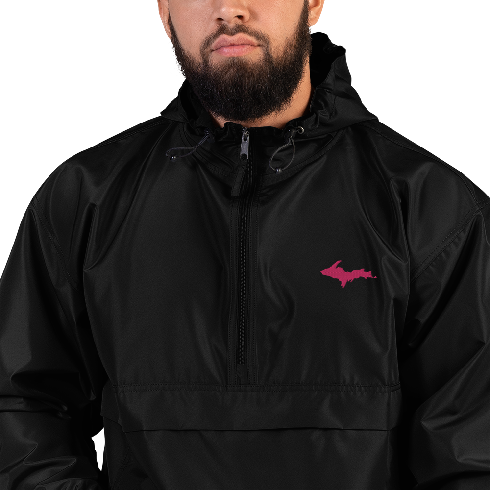 Upper Peninsula Packable Wind & Rain Jacket (w/ Pink UP Outline)