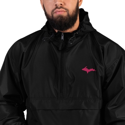 Upper Peninsula Packable Wind & Rain Jacket (w/ Pink UP Outline)