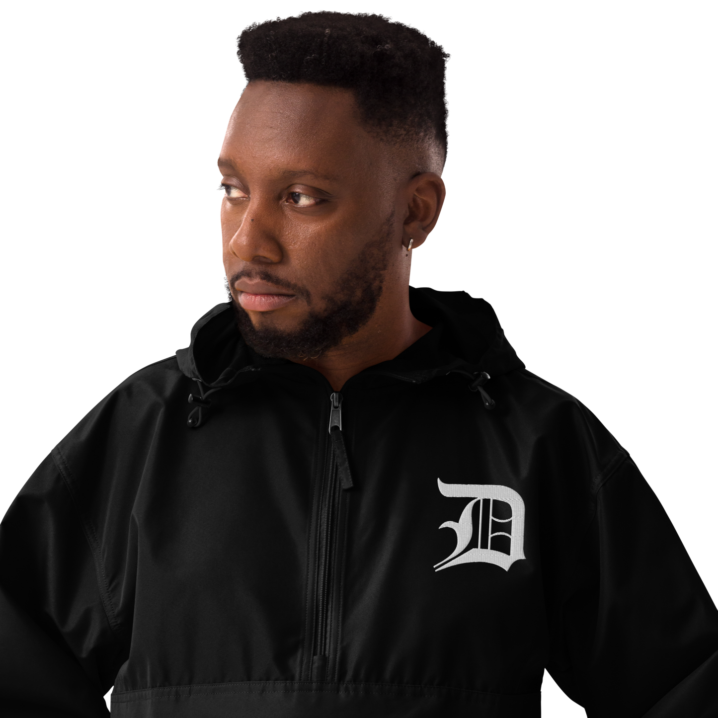 Detroit 'Old English D' Packable Wind & Rain Jacket