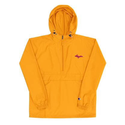 Upper Peninsula Packable Wind & Rain Jacket (w/ Pink UP Outline)