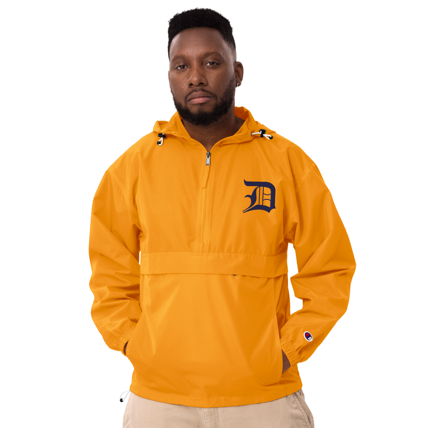 Detroit 'Old English D' Packable Wind & Rain Jacket