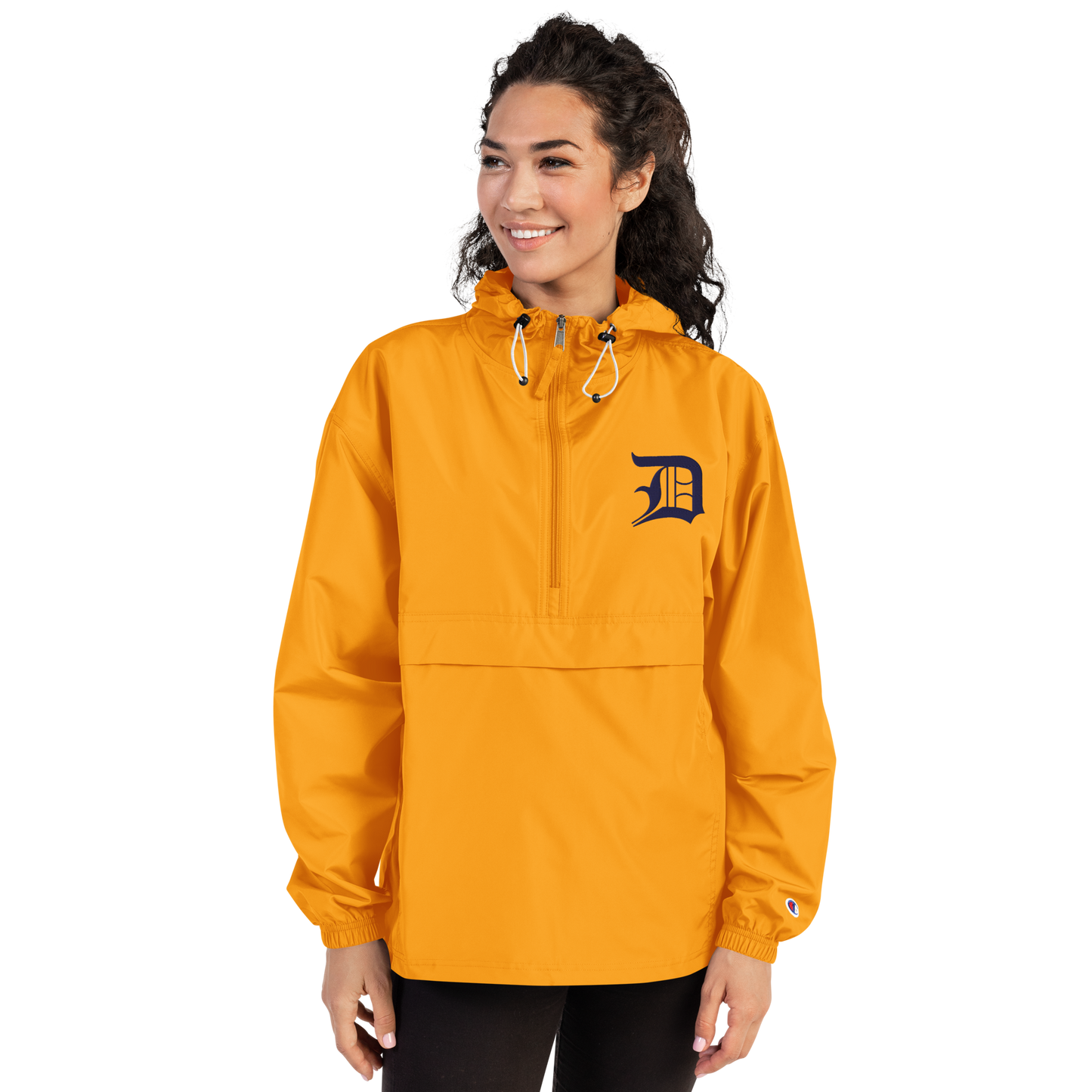 Detroit 'Old English D' Packable Wind & Rain Jacket