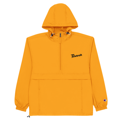 'Detroit' Packable Wind & Rain Jacket (w/ Old English 'D')