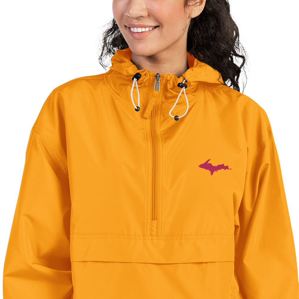 Upper Peninsula Packable Wind & Rain Jacket (w/ Pink UP Outline)