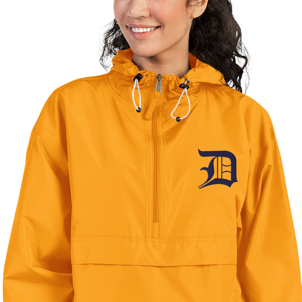 Detroit 'Old English D' Packable Wind & Rain Jacket