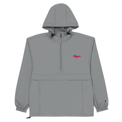 Upper Peninsula Packable Wind & Rain Jacket (w/ Pink UP Outline)