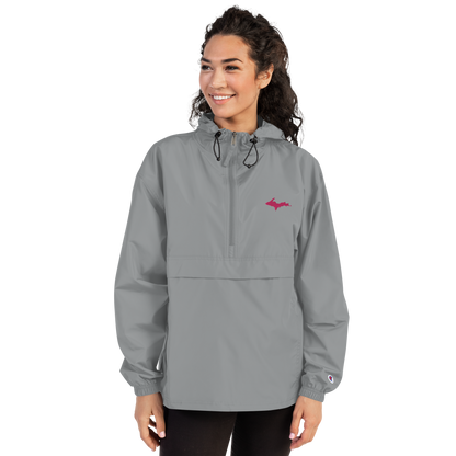 Upper Peninsula Packable Wind & Rain Jacket (w/ Pink UP Outline)