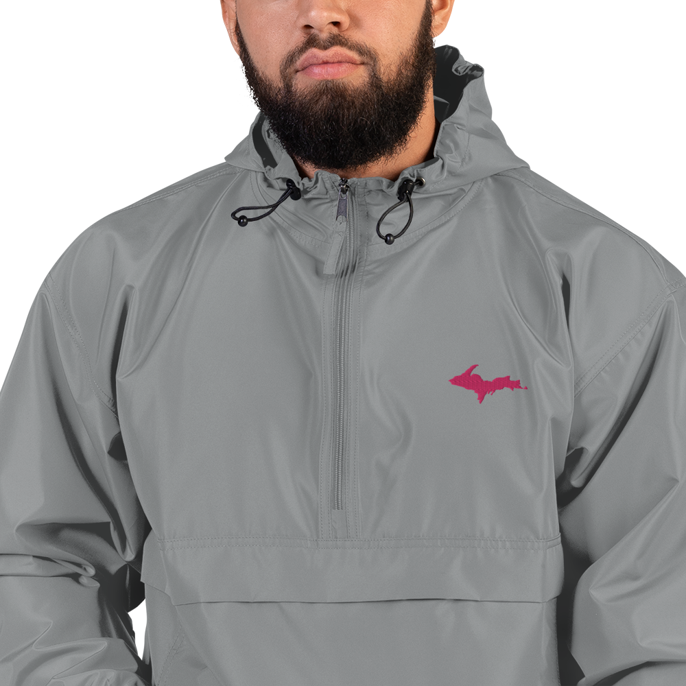 Upper Peninsula Packable Wind & Rain Jacket (w/ Pink UP Outline)