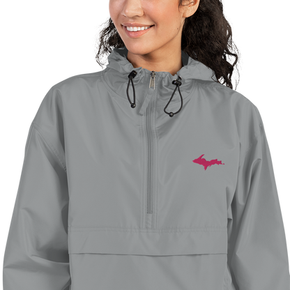 Upper Peninsula Packable Wind & Rain Jacket (w/ Pink UP Outline)